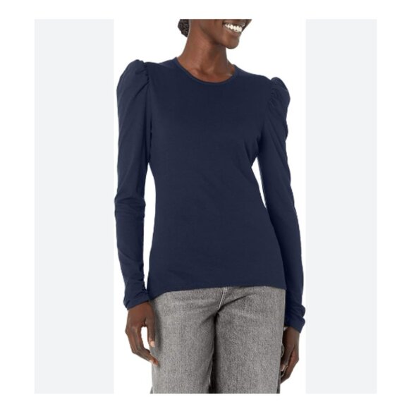 Rebecca Taylor Black Puff Sleeve Long Sleeve Top Size Small - Picture 9 of 9